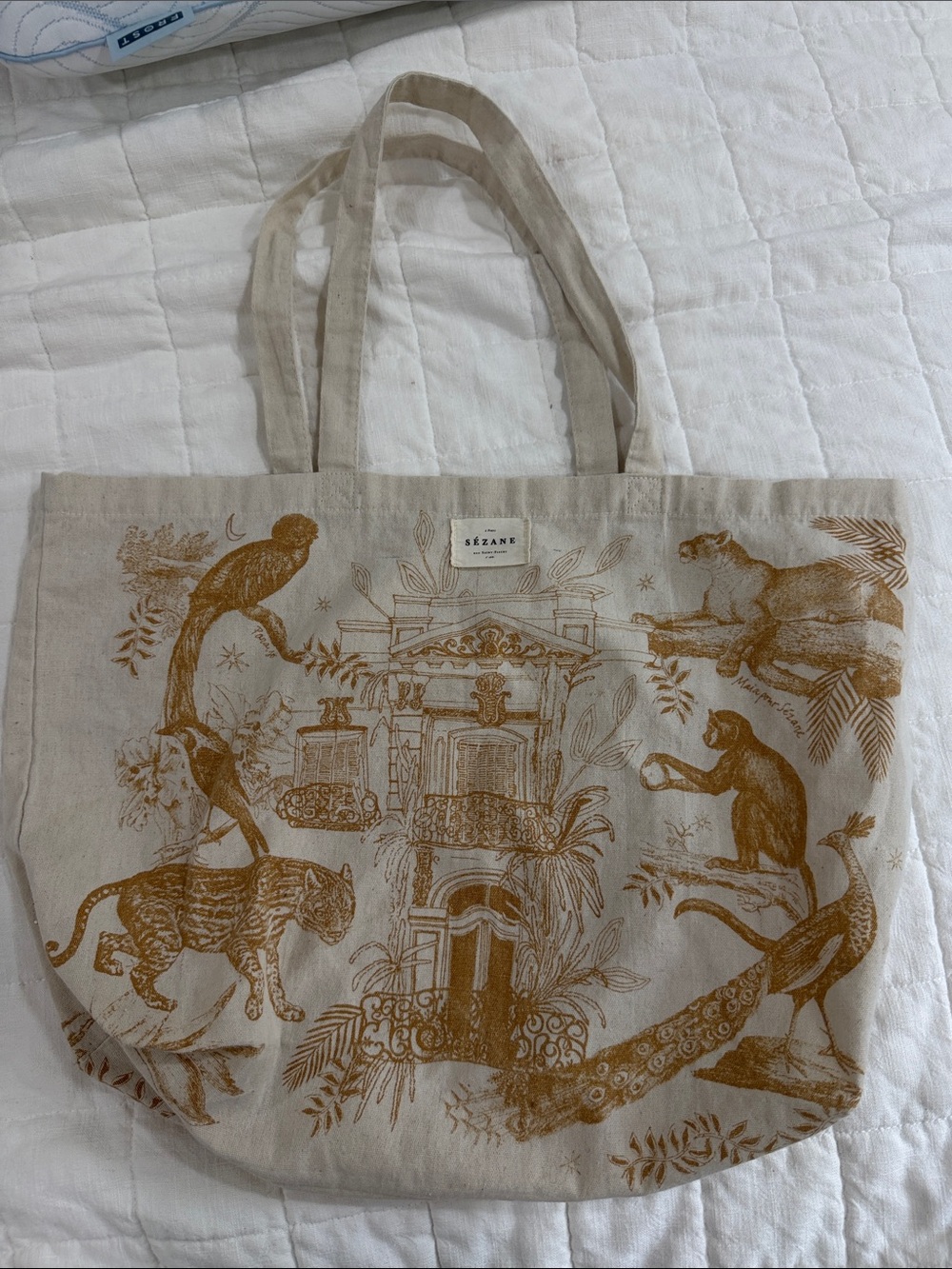 Sezane / Jungle Canvas Tote Bag